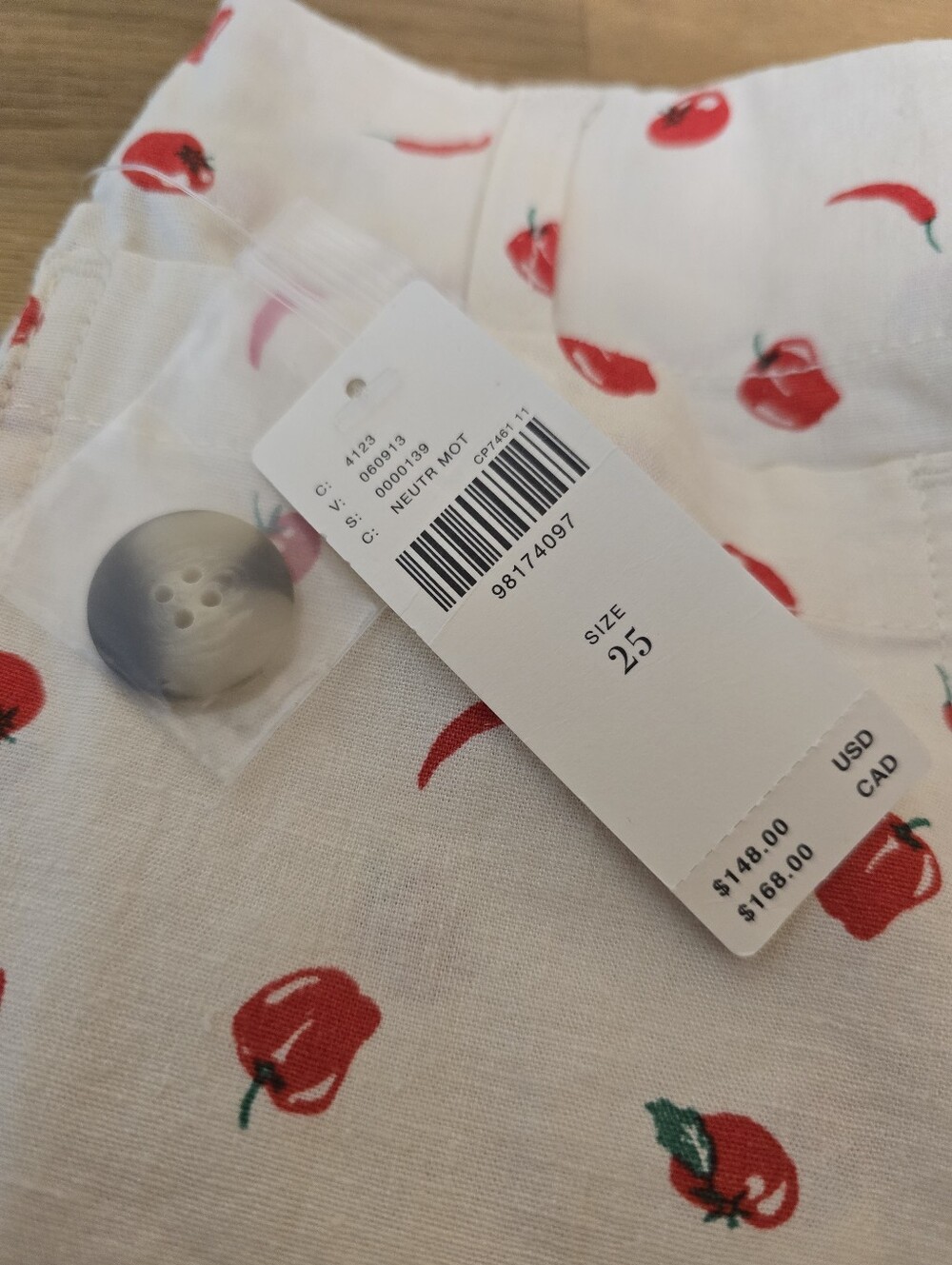 Maeve Colette Linen Pants Crop Wide Leg Peppers Tomato 25 NWT - Picture 5 of 14